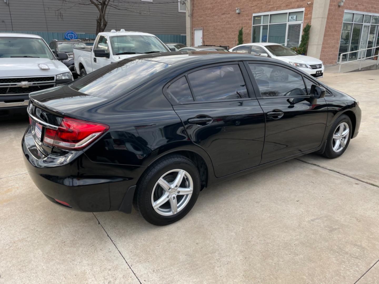 2015 Black /Black Honda Civic LX Sedan CVT (19XFB2F56FE) with an 1.8L L4 SOHC 16V engine, Continuously Variable Transmission transmission, located at 1501 West 15th St., Houston, 77008, (713) 869-2925, 29.797941, -95.411789 - Photo#2