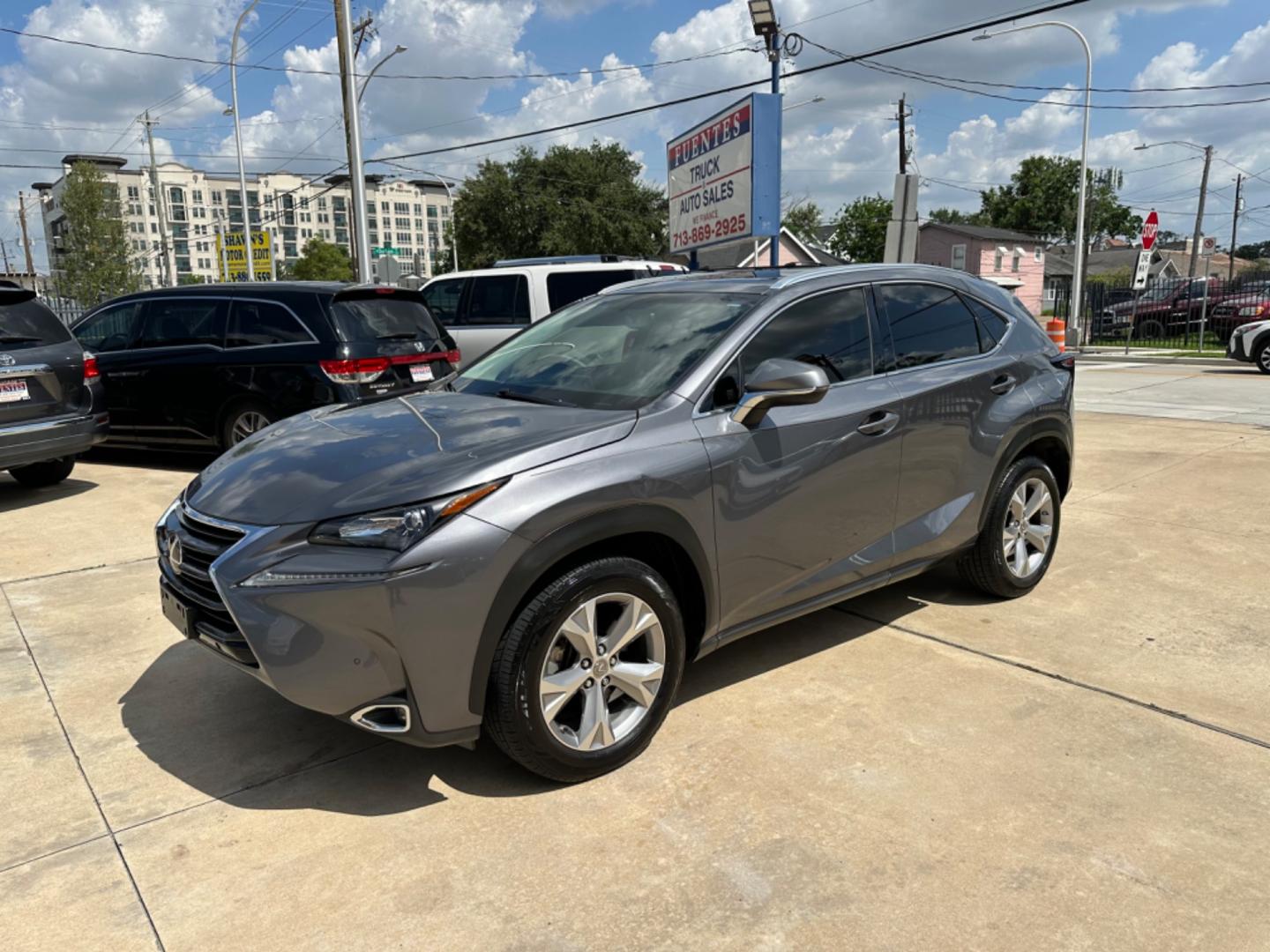 2017 Gray /Brown Lexus NX 200t FWD (JTJYARBZ0H2) with an 2.0L L4 DOHC 16V engine, 6A transmission, located at 1501 West 15th St., Houston, 77008, (713) 869-2925, 29.797941, -95.411789 - Photo#0