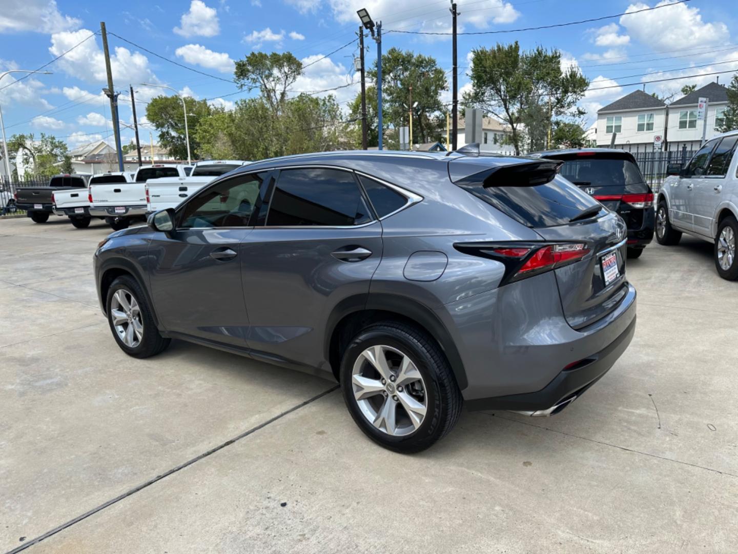 2017 Gray /Brown Lexus NX 200t FWD (JTJYARBZ0H2) with an 2.0L L4 DOHC 16V engine, 6A transmission, located at 1501 West 15th St., Houston, 77008, (713) 869-2925, 29.797941, -95.411789 - Photo#3