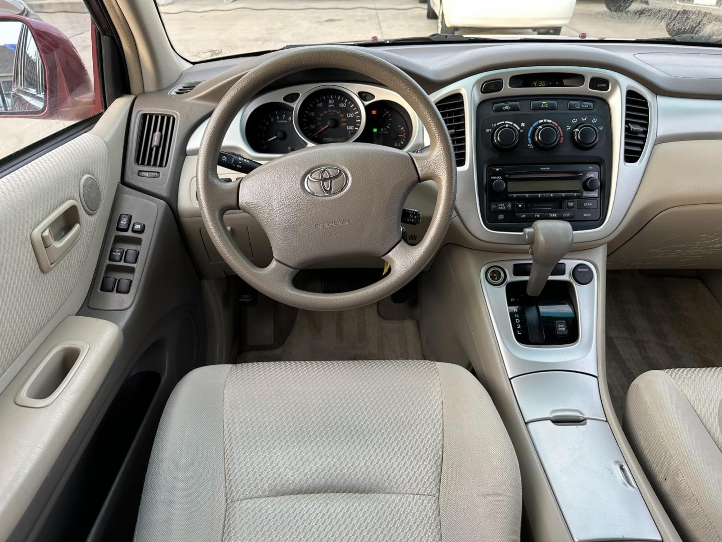 2006 Red /Beige Toyota Highlander 2WD (JTEGD21A060) with an 2.4L L4 DOHC 16V engine, 4-Speed Automatic Overdrive transmission, located at 1501 West 15th St., Houston, 77008, (713) 869-2925, 29.797941, -95.411789 - Photo#8