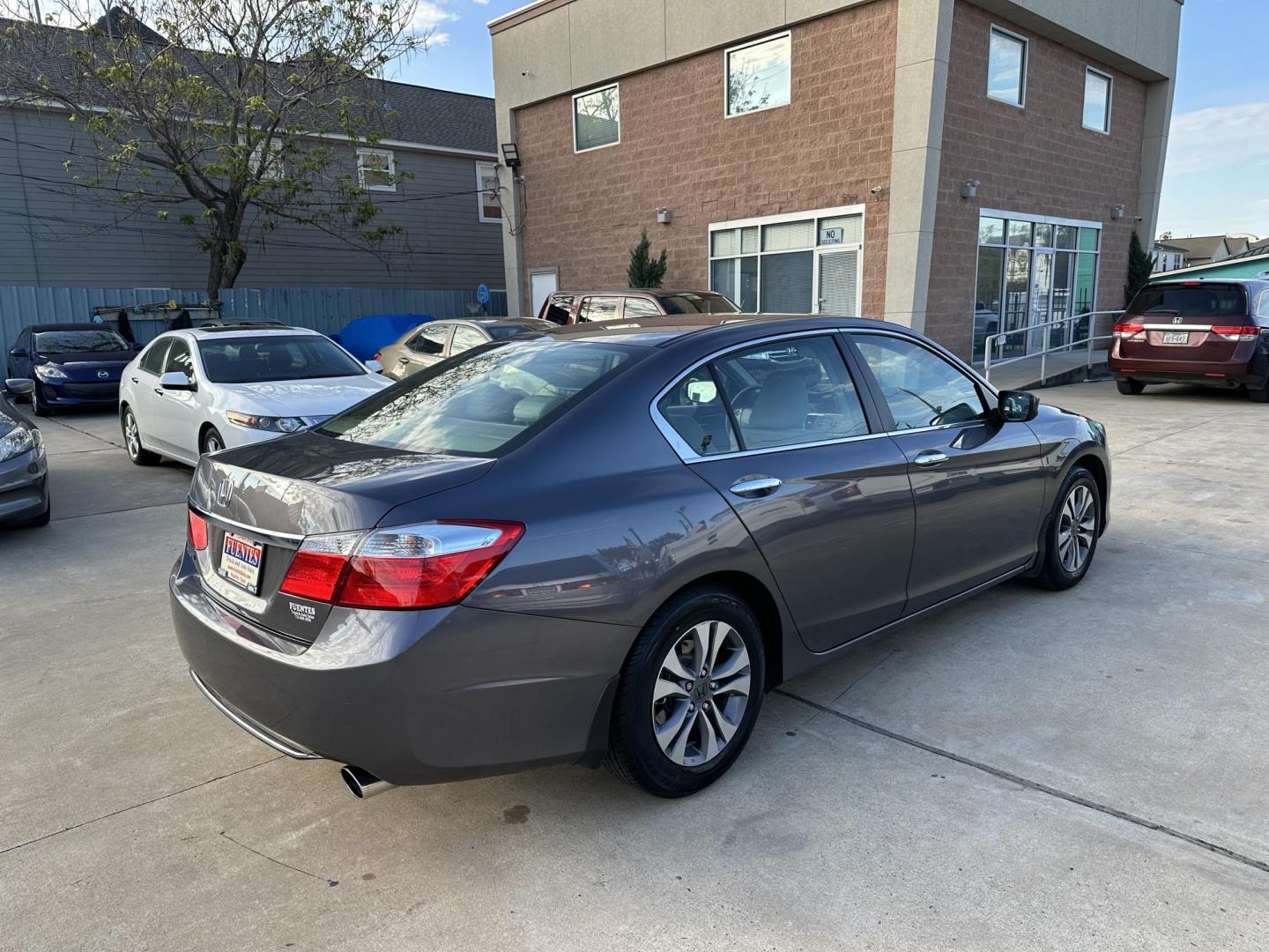 2014 Gray /Silver Honda Accord LX Sedan CVT (1HGCR2F37EA) with an 2.4L L4 DOHC 16V engine, Continuously Variable Transmission transmission, located at 1501 West 15th St., Houston, 77008, (713) 869-2925, 29.797941, -95.411789 - Photo#2